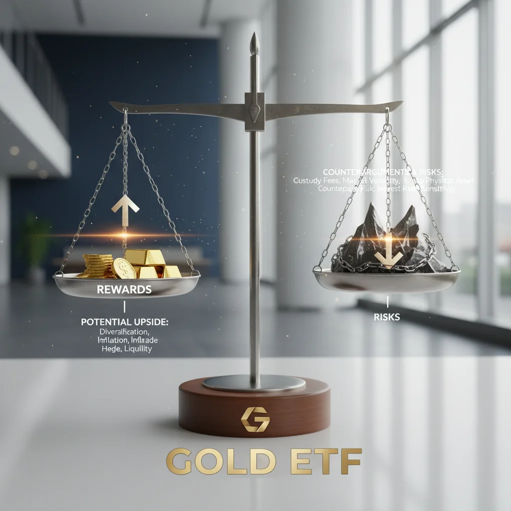 Scale showing risks and rewards.