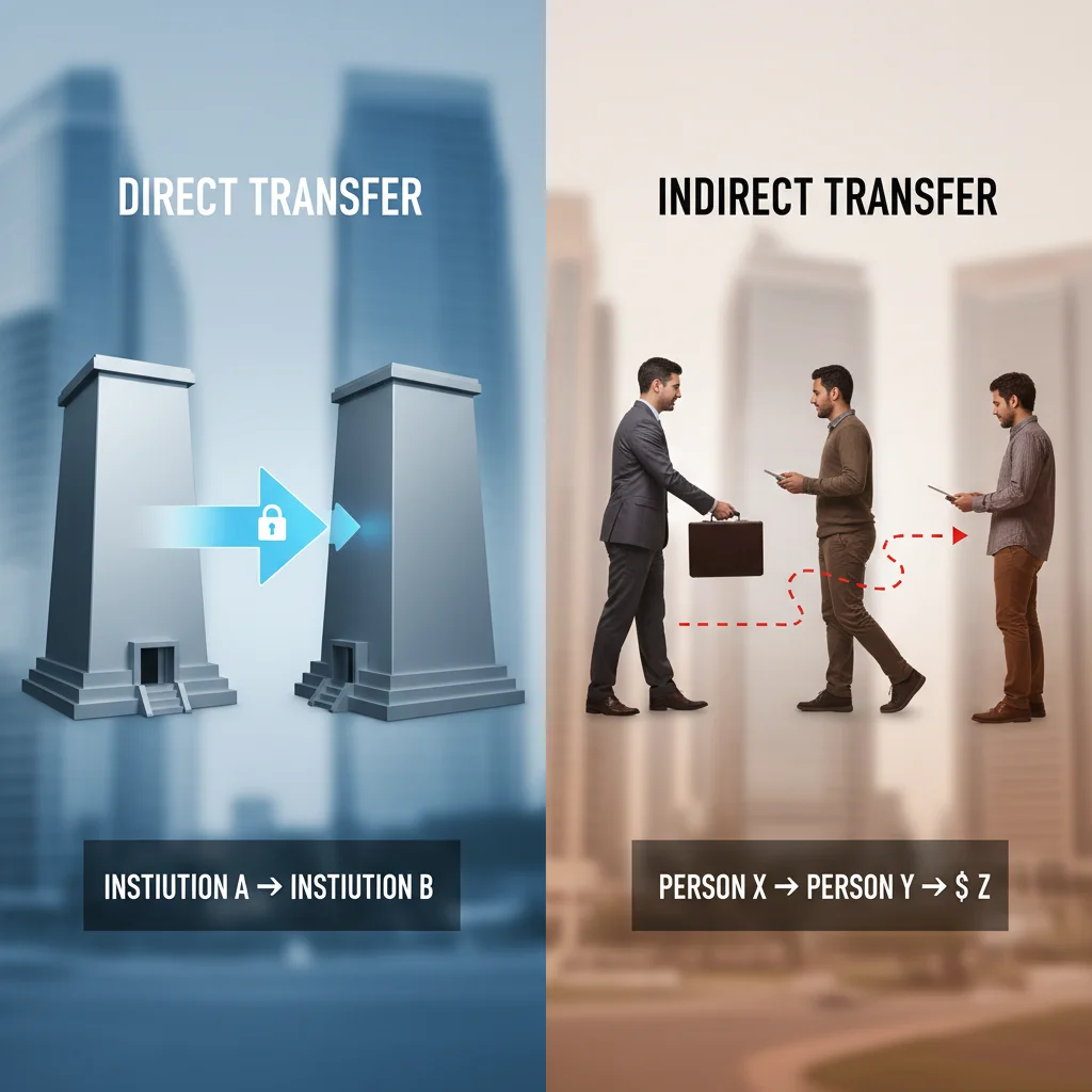 Visual contrast between direct and indirect rollovers using arrows.